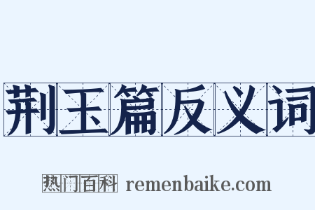 荆玉篇反义词是什么意思的图片